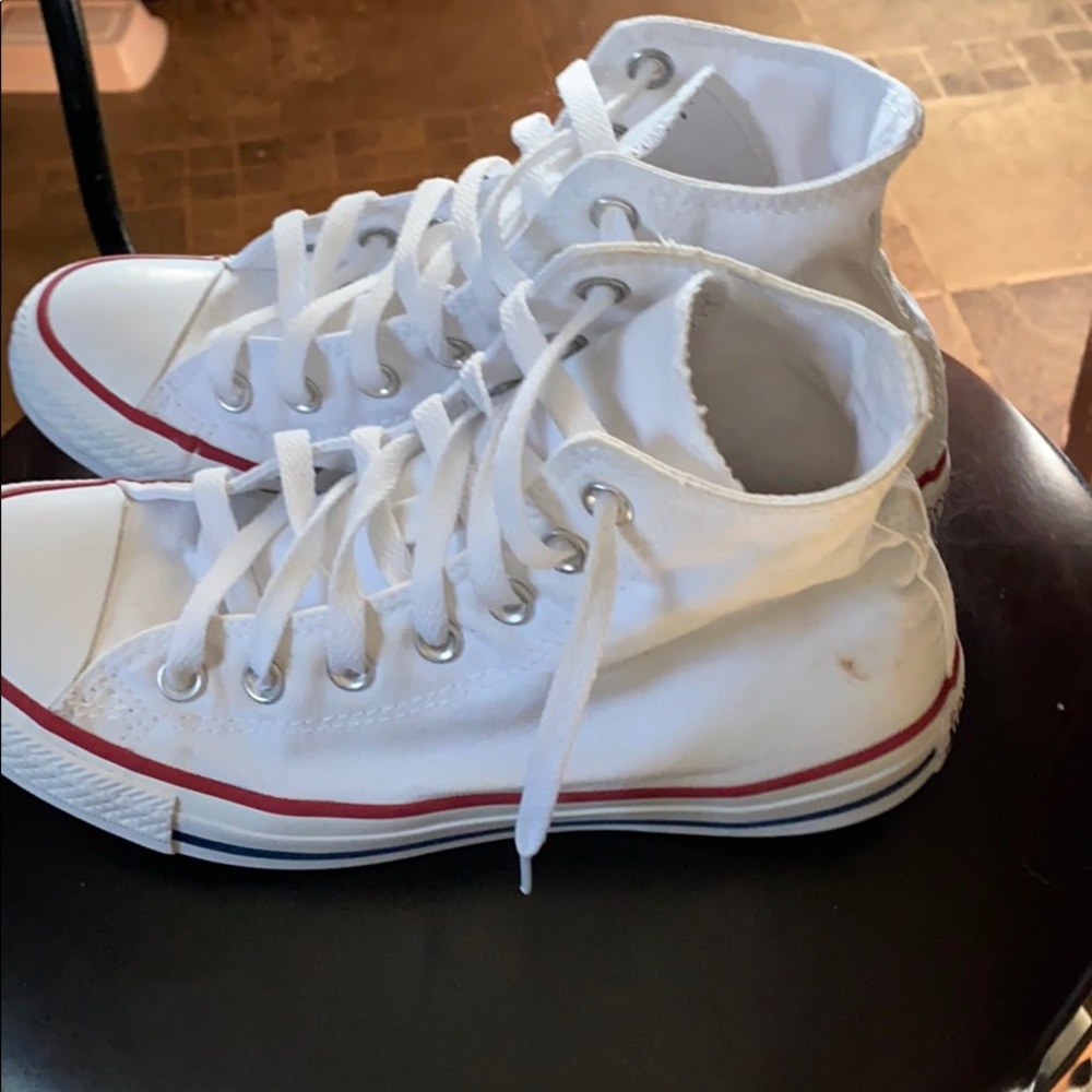 White converse high tops